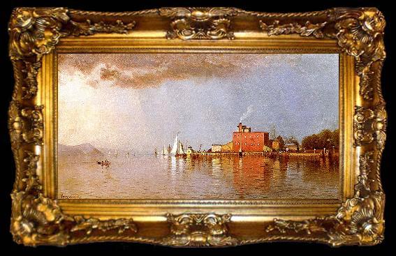 framed  Alfred Thompson Bricher Along the Hudson, ta009-2